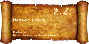 Messer Linda névjegykártya